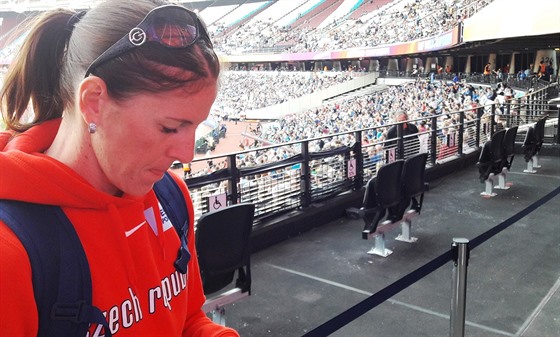 PO FINÁLE. Zuzana Hejnová na Olympijském stadionu den po svém finále.