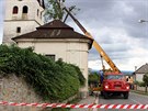 Nkolik desítek dom pokodila vtrná smr, která se prohnala obcí Bohuslavice...