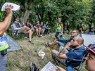 Antikonfliktní tým ve stanovém msteku na festivalu Brutal Assault (9.8.2017).