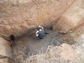 Nanesená vrstva v místě, kudy v minulosti protékala řeka Labe v původním korytu. Nanesená vrstva v místě, kudy v minulosti protékala řeka Labe v původním korytu.