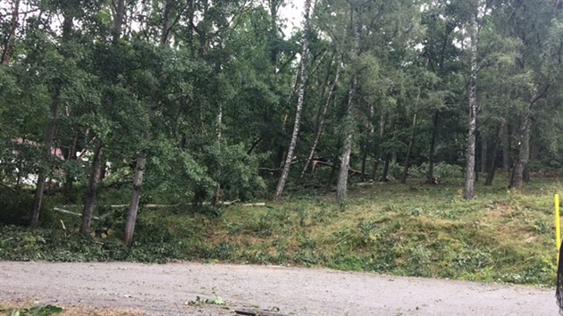 Nsledky bouek v Horn Plan na eskokrumlovsku (19. srpna 2017)