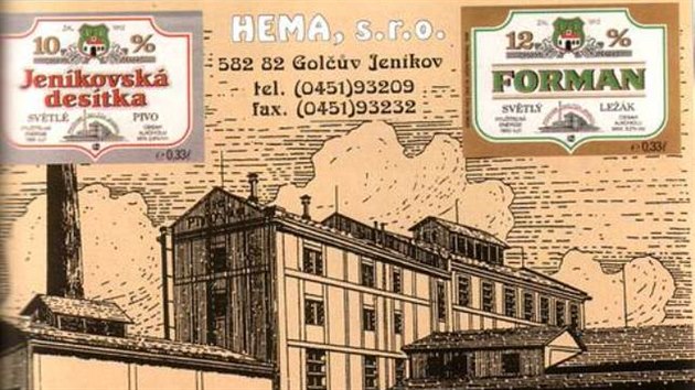 Po sametov revoluci vaila v Golov Jenkov pivo spolenost Hema. Dlala Jenkovskou destku nebo dvanctku Forman.