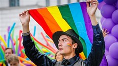 Pochod hrdosti gay, leseb, bisexuál i translidí (LGBT) Prague Pride...