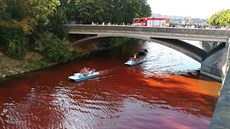 Rudá voda ve Vltav (14.8.2017)