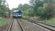 Ve stanici Praha-Čakovice ráno vykolejil ve směru na Turnov osobní vlak... Ve stanici Praha-Čakovice ráno vykolejil ve směru na Turnov osobní vlak...