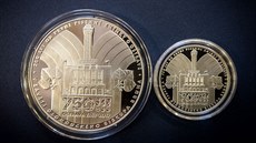 Pamětní mince k 750. výročí města Ostravy. Pamětní mince k 750. výročí města Ostravy.