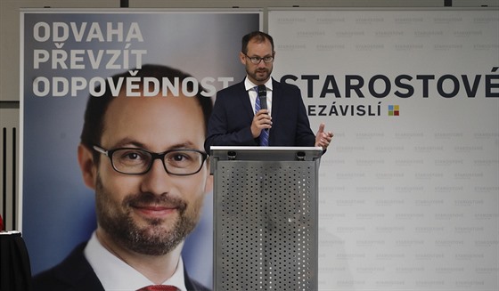 Volební lídr STAN Jan Farský na programové konferenci