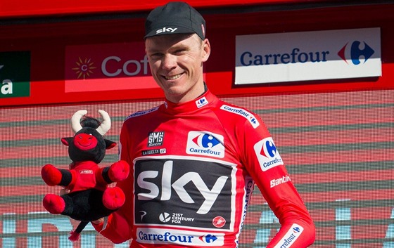 Chris Froome po dojezdu 3. etapy Vuelty.