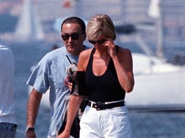 Dodi Al-Fayed a princezna Diana (Saint Tropez, 22. srpna 1997)