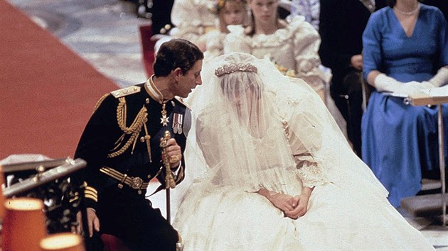 Britsk princ Charles a Diana Spencerov se vzali 29. ervence 1981.