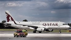 Letadlo společnosti Qatar Airways 21. srpna poprvé slavnostně přistálo na... Letadlo společnosti Qatar Airways 21. srpna poprvé slavnostně přistálo na...