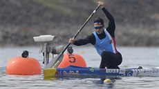 Český kanoista Martin Fuksa v rozjížďce závodu na 500 metrů. Český kanoista Martin Fuksa v rozjížďce závodu na 500 metrů.