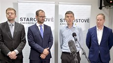 Na mimoádné tiskové konferenci Hnutí Starostové a nezávislí (STAN) vystoupili...