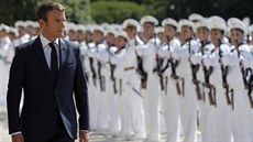 Francouzského prezidenta Emmanuela Macrona na zámku Euxinograd u bulharské...