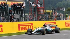 Lewis Hamilton zvítzil v belgické Velké cen.