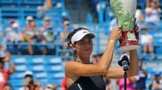 Garbine Muguruzaová slaví titul na turnaji v Cincinnati.