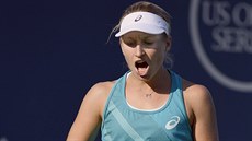Darja Gavrilovová ve finále turnaje v New Havenu. Darja Gavrilovová ve finále turnaje v New Havenu.