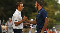 Jordan Spieth a Dustin Johnson (vpravo) na turnaji Northern Trust v New Yorku. Jordan Spieth a Dustin Johnson (vpravo) na turnaji Northern Trust v New Yorku.