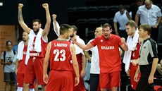 Postupová radost bulharských basketbalistů Postupová radost bulharských basketbalistů