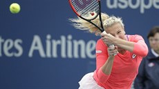 Česká tenistka Kateřina Siniaková zahrává úder v prvním kole US Open. Její... Česká tenistka Kateřina Siniaková zahrává úder v prvním kole US Open. Její...
