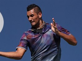 Nick Kyrgios v zpase prvnho kola US Open.