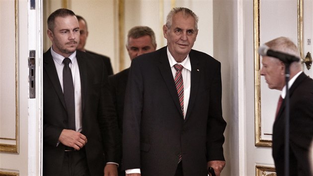 Prezident Milo Zeman se setkal s diplomatickm sborem (30.8.2017).