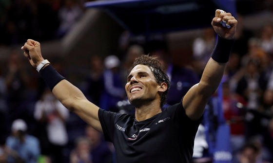 Dokázal jsem to. panl Rafael Nadal slaví postup do finále US Open.