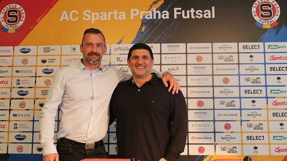 Nový projekt futsalové Sparty. Jaromír Blaek, marketingový editel (vlevo) a...