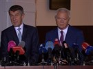 Poslanci po rozhodnutí Snmovny o vydání A. Babie a J. Faltýnka k trestnímu...