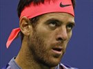 Juan Martn del Potro z Argentiny bhem semifinle US Open.