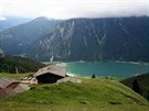 Krasne rakouské jezero Achensee Krasne rakouské jezero Achensee