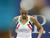 esk tenistka Karolna Plkov ve tvrtfinle US Open proti Ameriance Coco...