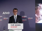 Předseda ANO Andrej Babiš při představování volebního programu Předseda ANO Andrej Babiš při představování volebního programu