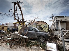 Ostrov Svat Martin po dn huriknu Irma (7. z 2017).