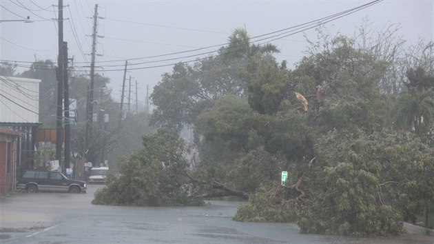 Hurikn Irma dorazil do Portorika. (7. 9. 2017)