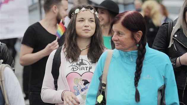 Akce Pilsen Pride se zastnilo nkolik stovek lid z komunity LGBT (2.9.2017)