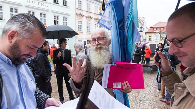 Protest uitel v Betlmsk kapli (1. z 2017).