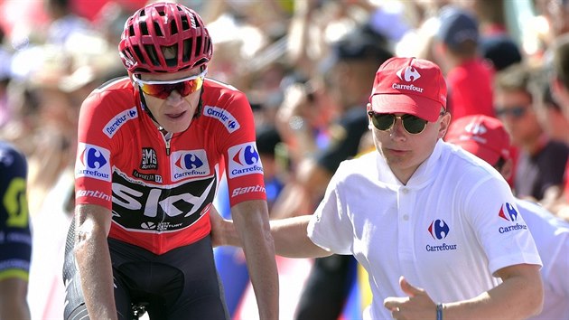 Britsk cyklista Chris Froome po 15. etap Vuelty