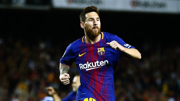 tonk Barcelony Lionel Messi slav gl do st Espaolu Barcelona.