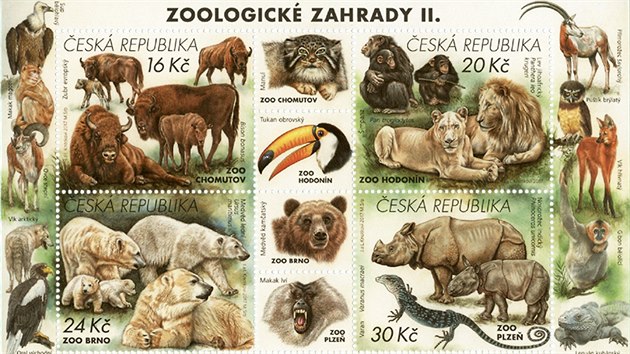 Nová kolekce píleitostních známek s plzeskou zoo. (6. 9. 2017)