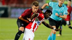 NEPŘIJDE. Richmond Boakye zaujal Slavii v zápasech proti Spartě, ale do Edenu... NEPŘIJDE. Richmond Boakye zaujal Slavii v zápasech proti Spartě, ale do Edenu...