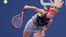 RÁNA Z PODÁNÍ. Kaia Kanepiová z Estonska hladce prola do osmifinále US Open.