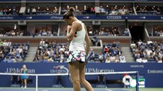 eská tenistka Karolína Plíková ve tvrtfinále US Open proti Ameriance Coco...