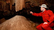 Jeskyá Libor Láník v Amatérské jeskyni v Moravském krasu, která je nejdelím...