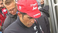 Alberto Contador po sedmnácté etap panlské Vuelty.