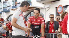 Alberto Contador byl i v osmnácté etap jednou z ústedních postav.
