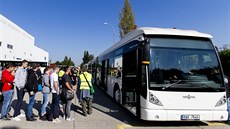 Studenti testovali kapacitu nejdelích autobus v esku (6. záí 2017).