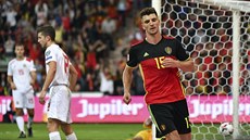 Thomas Meunier z Belgie se práv trefil proti Gibraltaru.