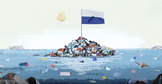 Ekologití aktivisté bojují za istjí oceány zaloením Souostroví odpadk.