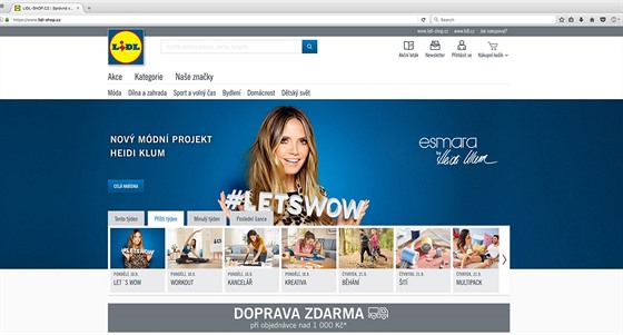 Lidl-shop.cz - na webu diskontního etzce pjde nakoupit spotební zboí.